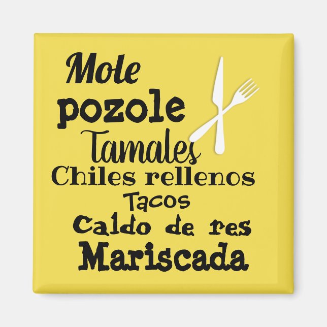 Aimant nourriture mexicaine populaire (Devant)