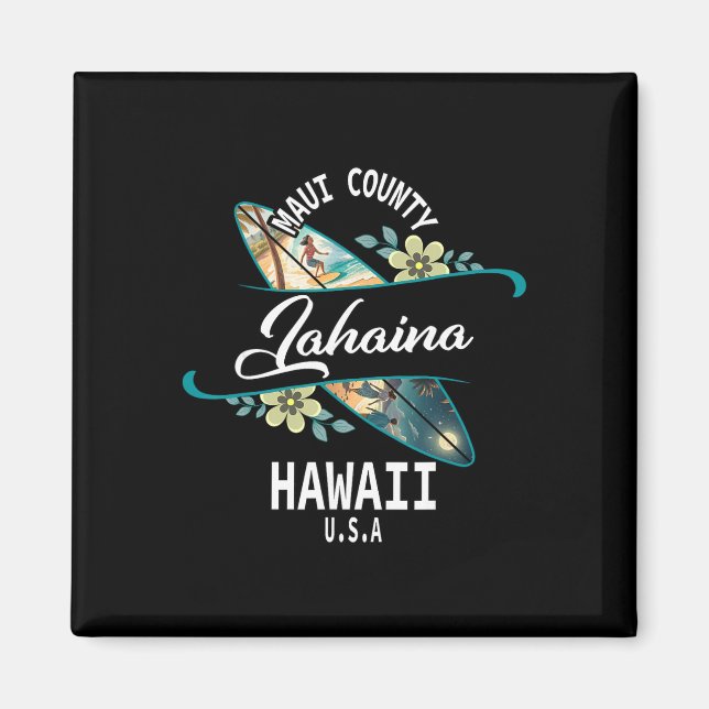 Aimant Nous aimons Lahaina Hawaii Maui Surfing  (Devant)