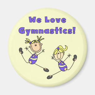 Aimant Nous aimons les Tshirts et les cadeaux de gymnasti