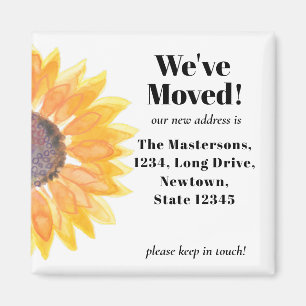 Aimant Nous avons déplacé le Faire-part de tournesol