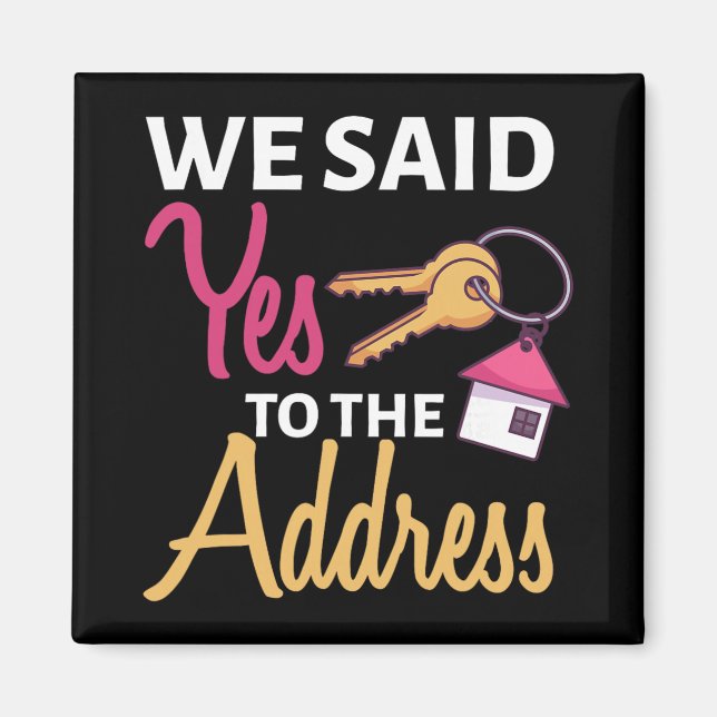 Aimant Nous avons dit oui à l'adresse Première maison Pro (Devant)