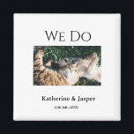 Aimant Nous faisons mariage fiançailles nom animal photo<br><div class="desc">Animal lover design made for cute animals,  you can add your pet name it's details along with its q r code and it's picture</div>