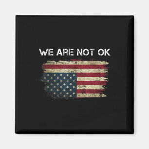 Aimant Nous Ne Sommes Pas D'Accord Drapeau Américain Vers
