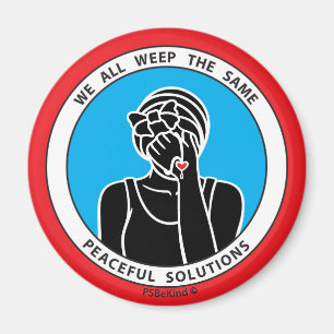 Aimant Nous Pleurons Tous Le Même 2 Rouge_2.25" Magnet_