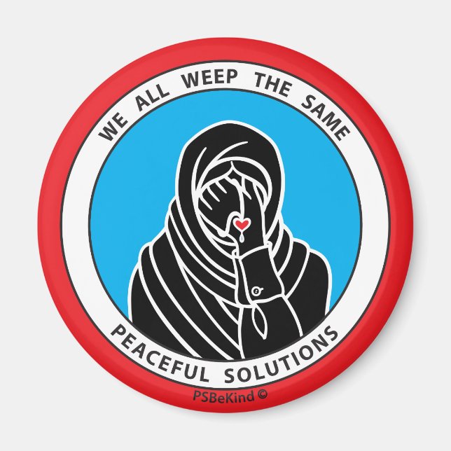 Aimant Nous Pleurons Tous Le Même 3 Rouge_2.25" Magnet_ (Devant)