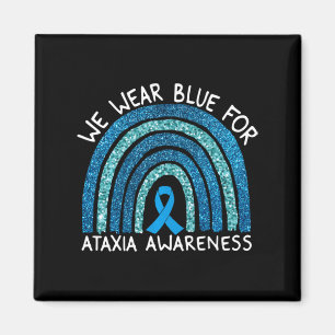 Aimant Nous Portons Bleu Pour Ataxia Sensibilisation Rain