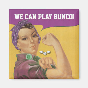 Aimant Nous pouvons jouer Bunco !