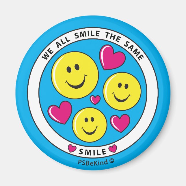 Aimant Nous Sourions Tous L'Aimant Same_Round 2.25" (Devant)