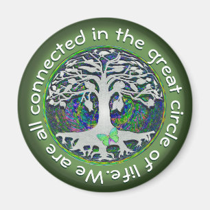Aimant Nous tous sommes reliés en grand cercle de la vie