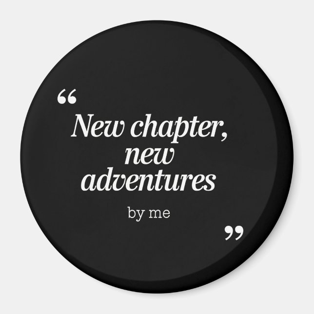 Aimant Nouveau chapitre, New Adventures Design by Me (Devant)