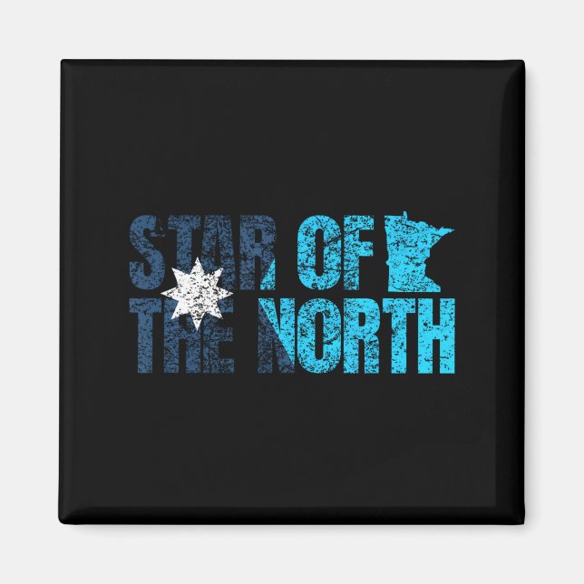 Aimant Nouveau drapeau de l'État du Minnesota Mn Étoile d (Devant)
