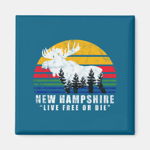 Aimant Nouveau Hampshire Live Or Die Forêt de Moose