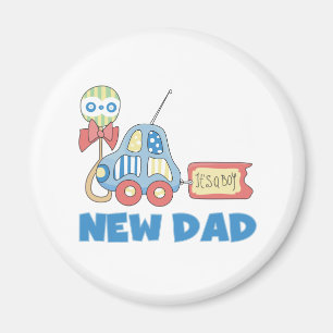 Aimant Nouveau papa de voiture c'est un garçon