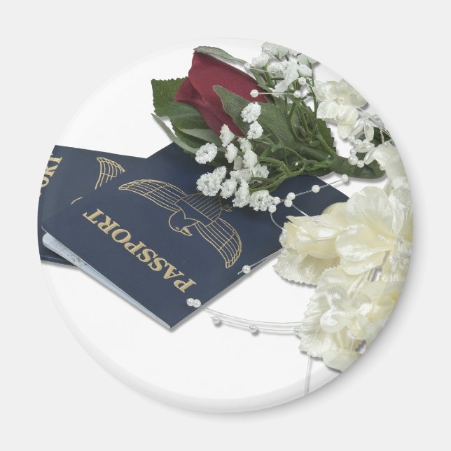 Aimant Nouveaux mariésVoyageurs101610 (Devant)