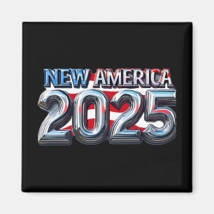 Aimant Nouvel An Nouvel An Amérique 2025 Liquid Metal Pat