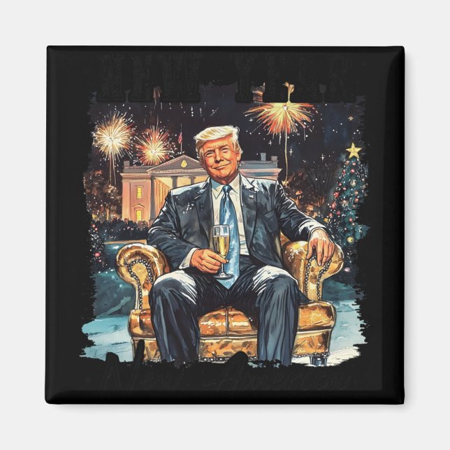 Aimant Nouvel an Trump 2025 2 (Devant)