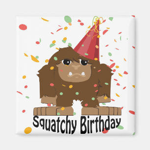 Aimant Nouvel anniversaire de la petite Squatcha Bigfoot