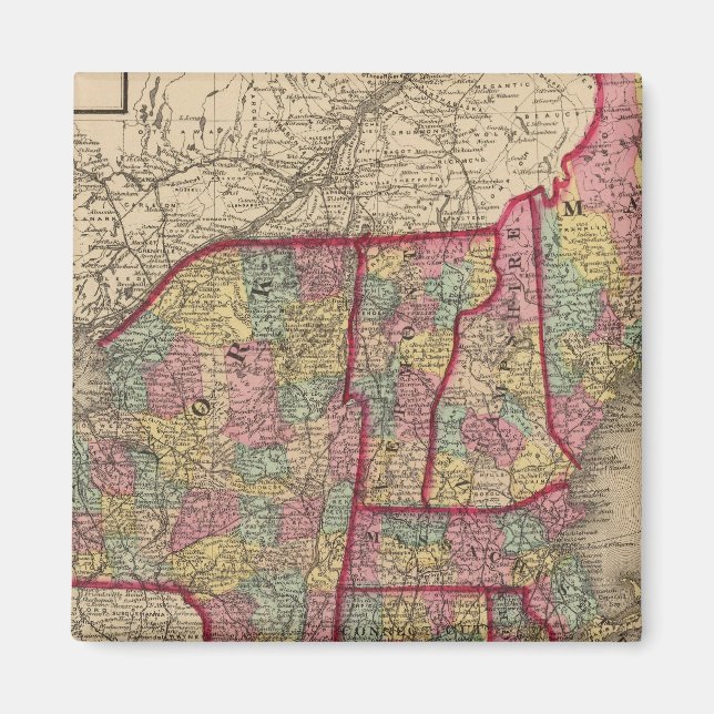 Aimant Nouvelle-Angleterre et New York (Devant)