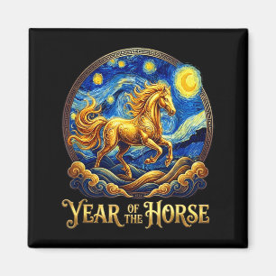 Aimant Nouvelle année lunaire année du cheval zodiaque ch