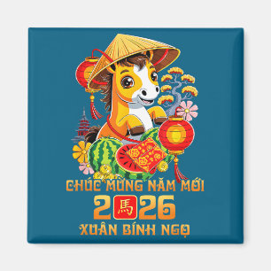 Aimant Nouvelle année lunaire vietnamienne Chuc Mung Nam