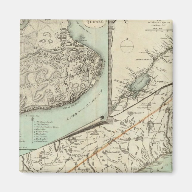 Aimant Nouvelle carte de la province de Québec (Devant)