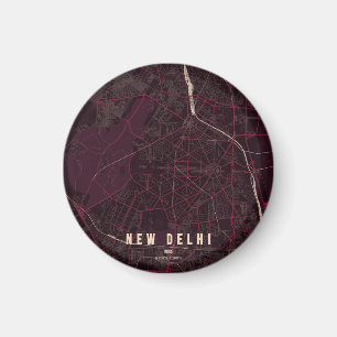 Aimant Nouvelle carte de la ville de Delhi Inde 