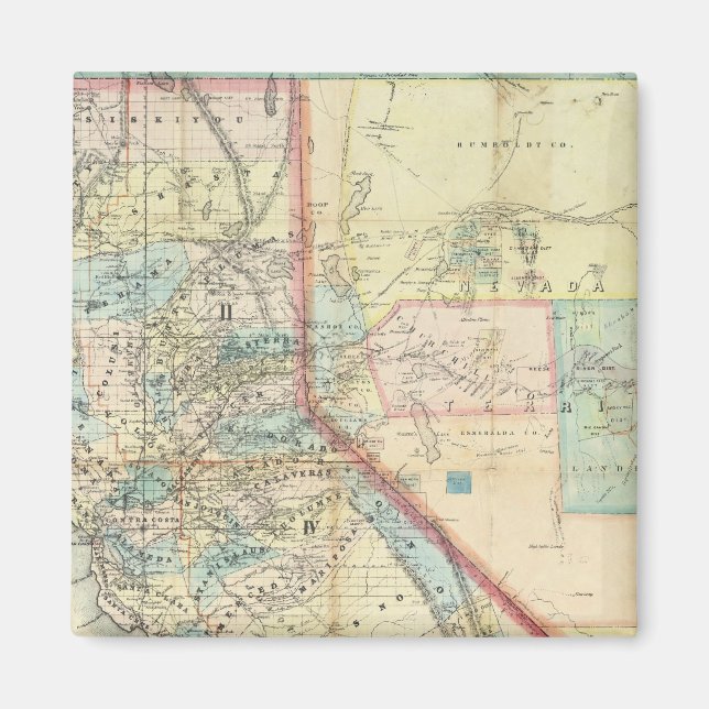 Aimant Nouvelle carte de l'Etat de Californie (Devant)