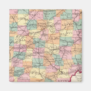 Aimant Nouvelle carte routière ferroviaire de l'État de