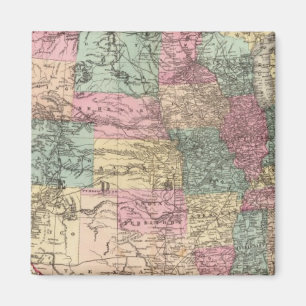 Aimant Nouvelle carte routière ferroviaire des États-Unis