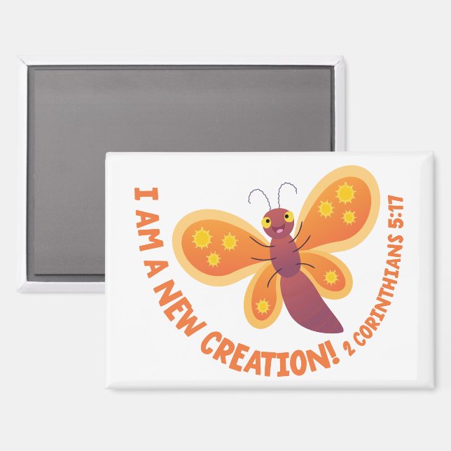 Aimant Nouvelle création papillon mignon dessin animé ver (Recto/Verso)
