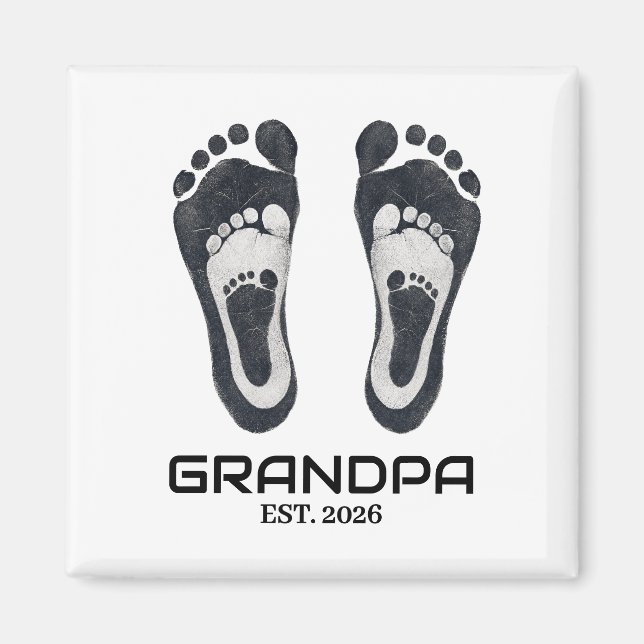 Aimant Nouvelle date établie des empreintes de pied de gr (Devant)