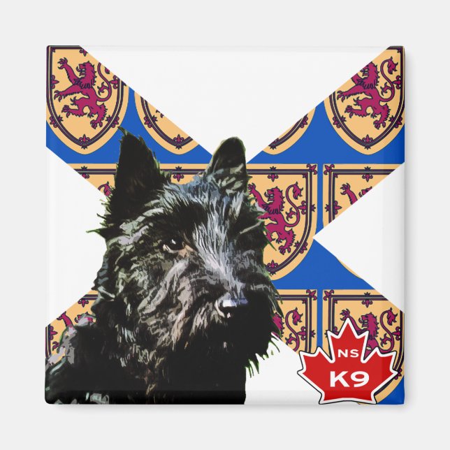 Aimant Nouvelle-Écosse Scottish Terrier (Devant)