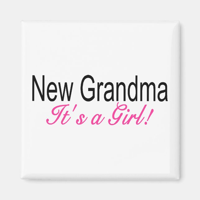 Aimant Nouvelle Grand-Mère C'Est Une Fille (Devant)