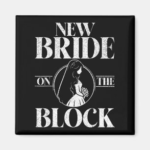 Aimant Nouvelle mariée sur le bloc mariée à être