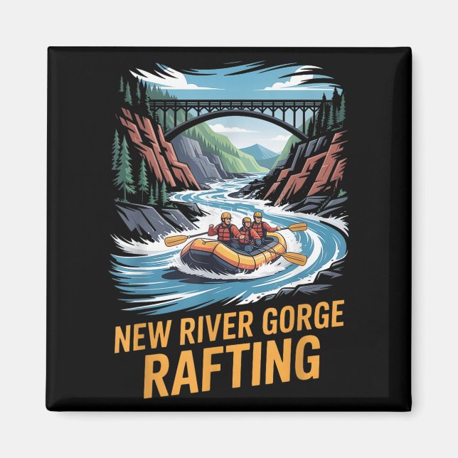 Aimant Nouvelle rivière Gorge Rafting Whitewater Kayak Ou (Devant)