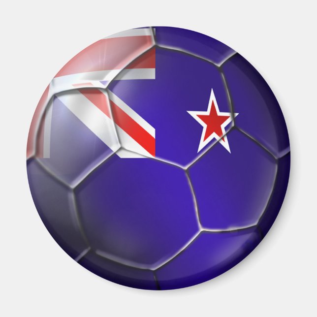 Aimant Nouvelle-Zélande All white kiwi drapeau Ball (Devant)