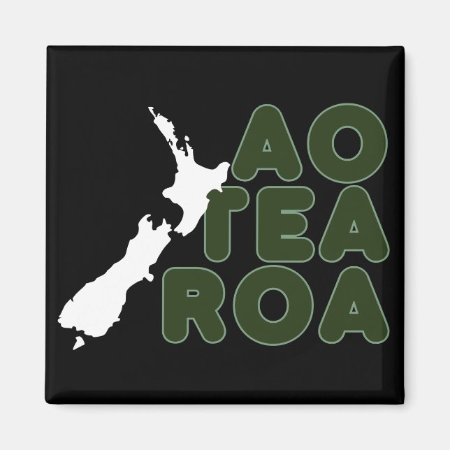 AIMANT NOUVELLE ZÉLANDE AOTÉAROA NZ NOM DE MAORI GRAPHIQU (Devant)