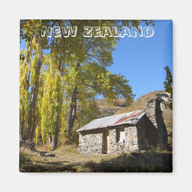 Aimant Nouvelle-Zélande, Cottage, Automne (Frigo Magnet) (Devant)