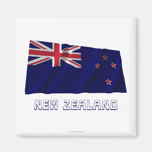 Aimant Nouvelle-Zélande Drapeau avec nom