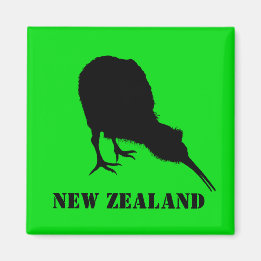 Aimant Nouvelle-Zélande & Kiwi Bird Sillhouette / Aotearo