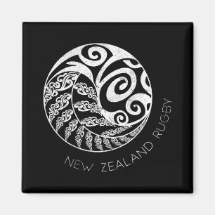 Aimant Nouvelle-Zélande Rugby Maori Insred Kiwi & Argent 
