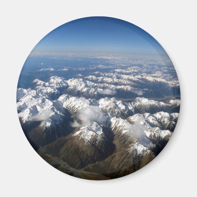 Aimant Nouvelle-Zélande South Island Mounts Sky View (Devant)