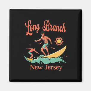 Aimant Nouvelles Vacances de surf du surfeur du New Jerse