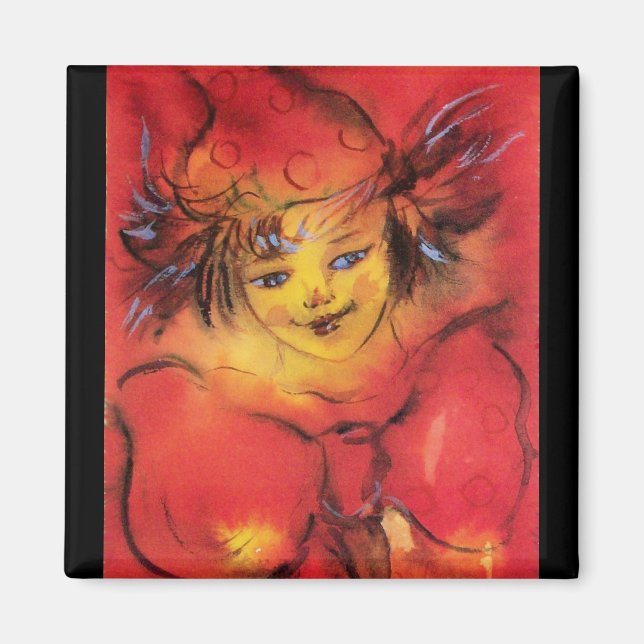 AIMANT NUAGE AVEC RIBBON ROUGE (Devant)