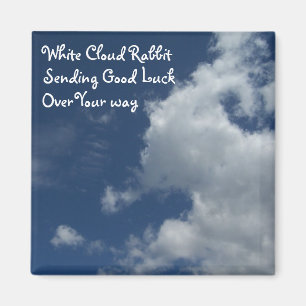 Aimant Nuage de lapin de bonne chance