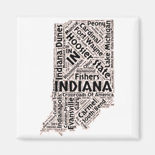 Aimant Nuage de mots de l'état de l'Indiana