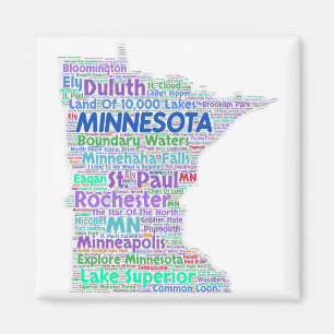 Aimant Nuage de mots du Minnesota