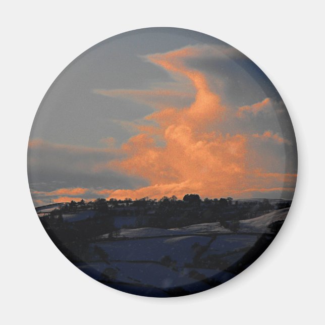 Aimant Nuage de neige sur Newtown, Powys (Devant)