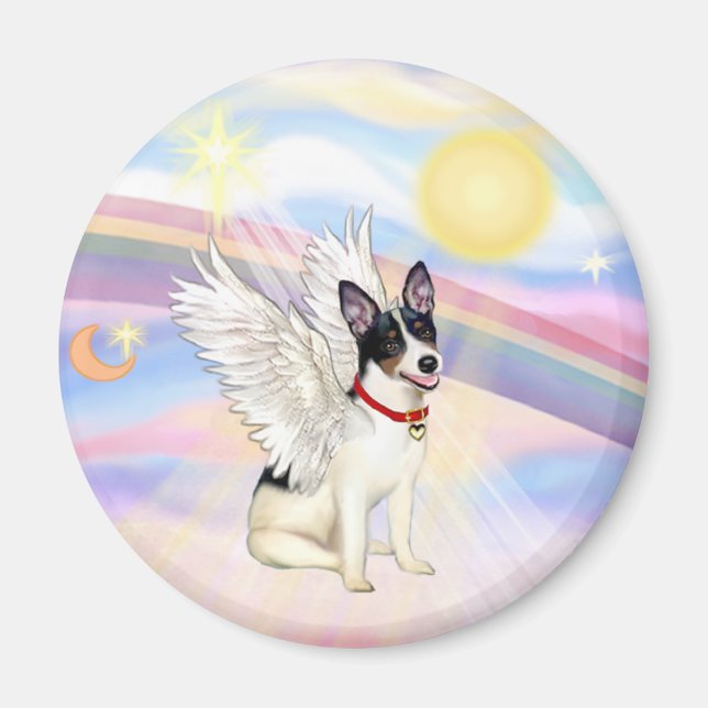 Aimant Nuages - Ange Rat Terrier (Devant)