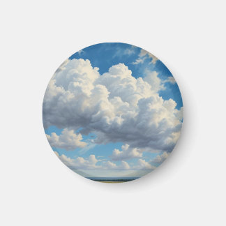 Aimant Nuages blancs et ciel bleu clair